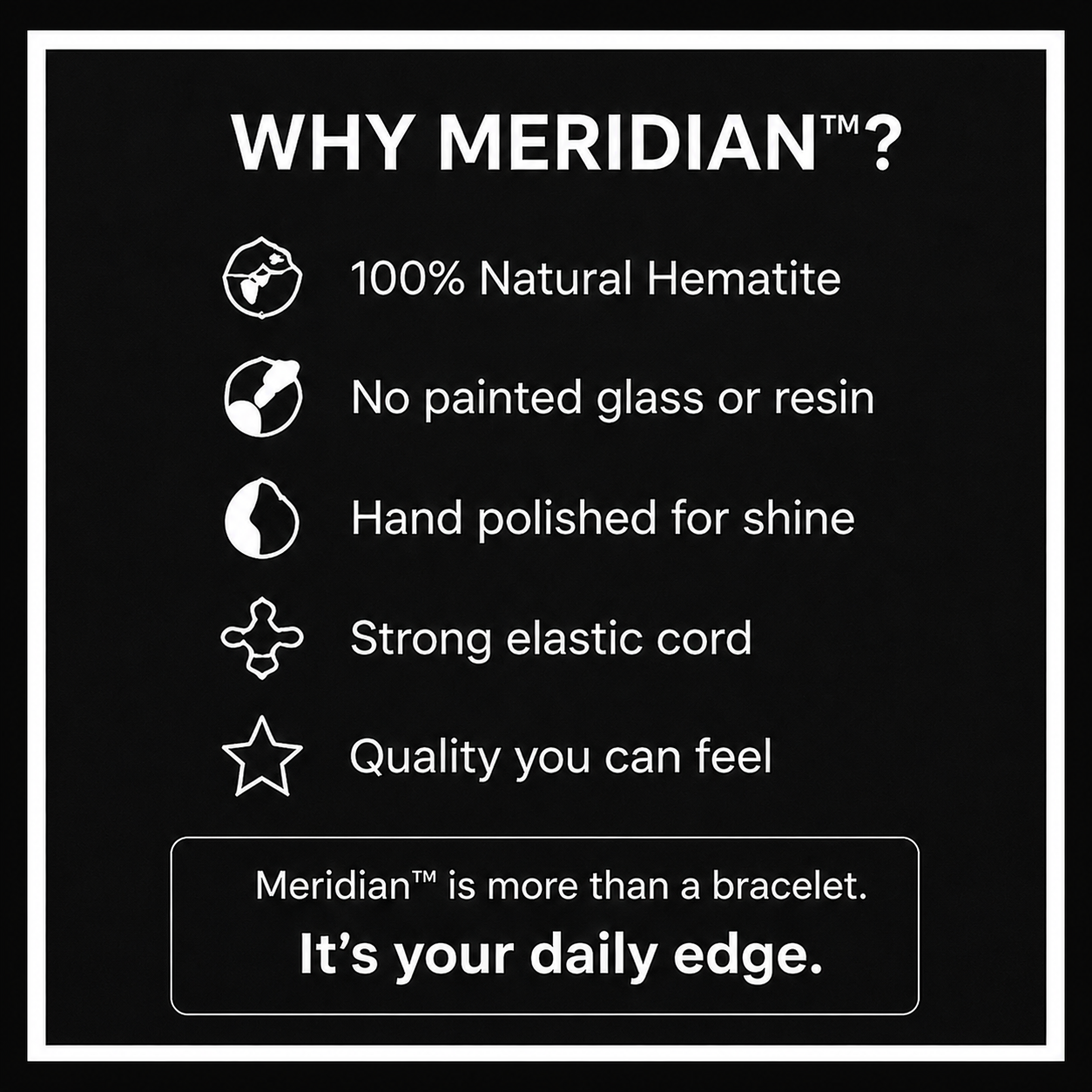 Meridian™ - Weighted Natural Hematite Bracelet