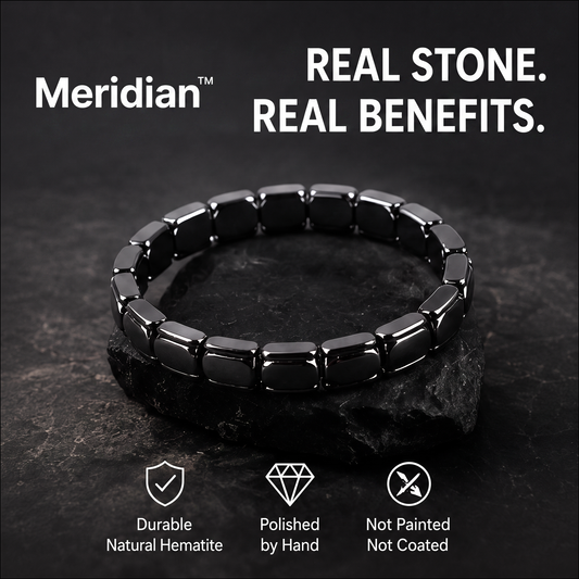 Meridian™ - Weighted Natural Hematite Bracelet
