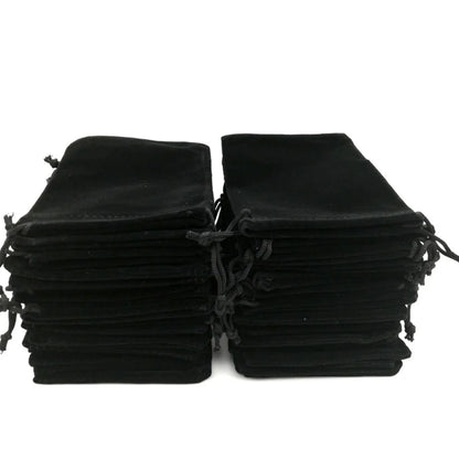 Free Shipping 1PC Black Velvet Gift Bag Jewelry Pouches Drawstring Bag 7X9Cm