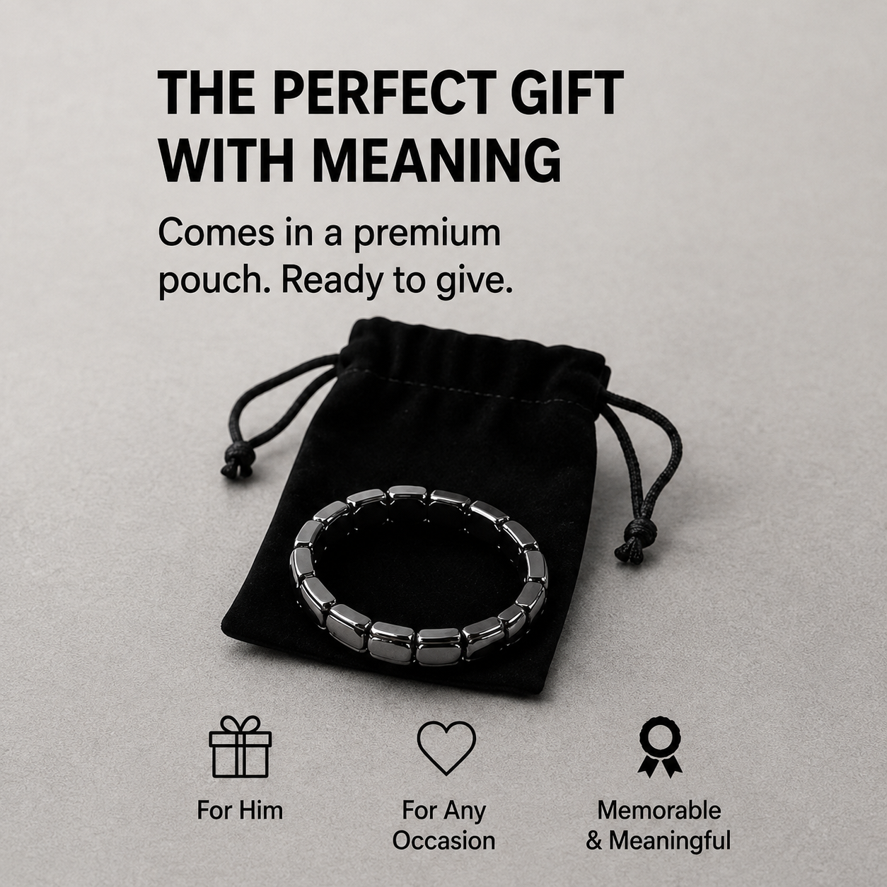 Meridian™ - Weighted Natural Hematite Bracelet