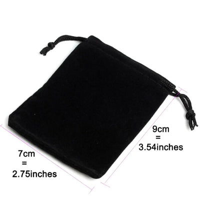 Free Shipping 1PC Black Velvet Gift Bag Jewelry Pouches Drawstring Bag 7X9Cm