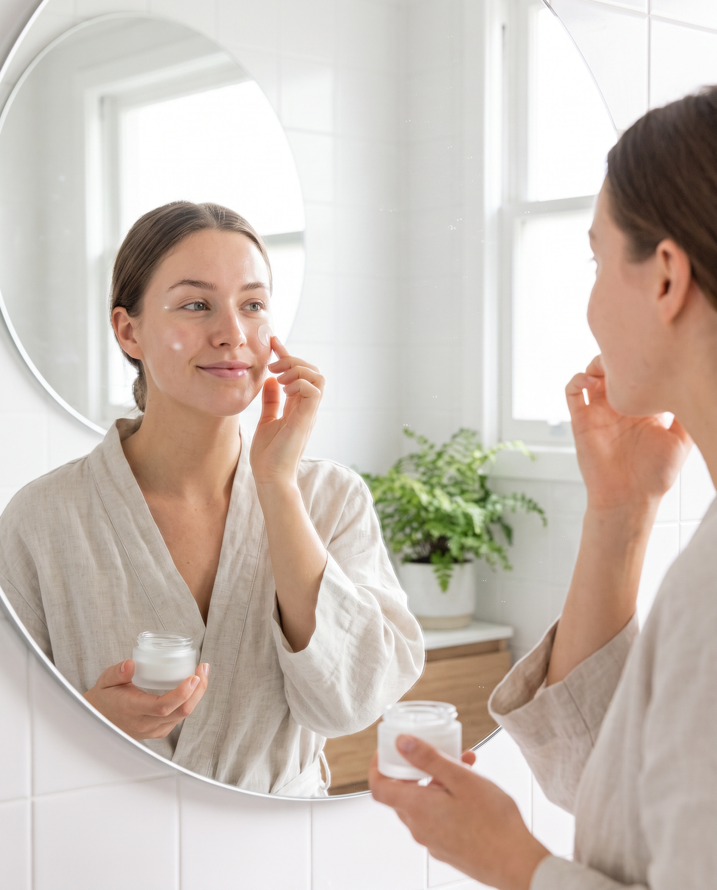 Applying Claro acne patch