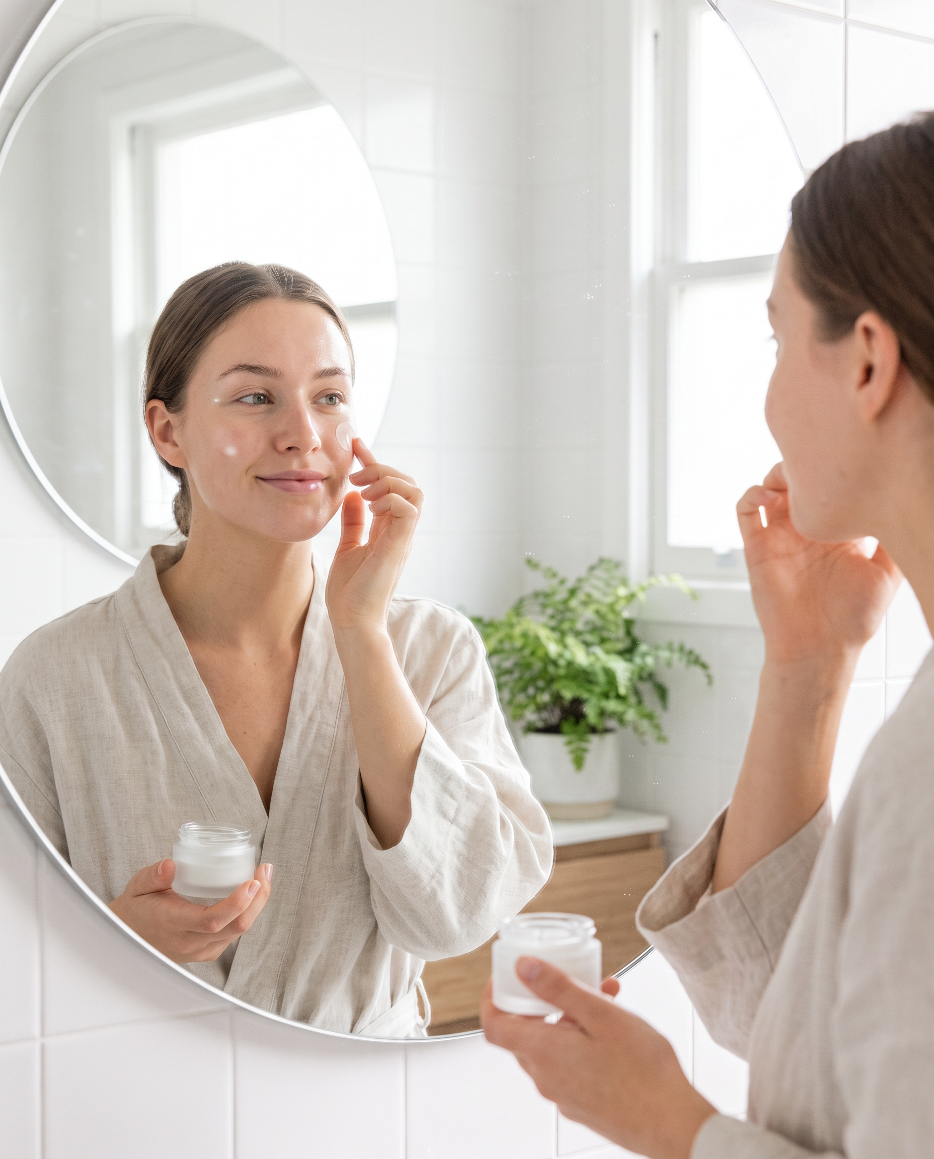 Applying Claro acne patch